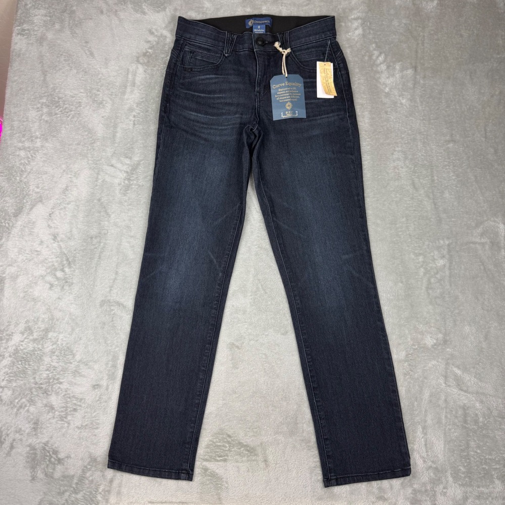 Democracy Absolution Straight Leg Jeans Women 6 Dark Wash NEW